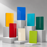 Panneau composite en aluminium brillant 4 mm, taille personnalisée, revêtement PE, vert sauge, panneau ACM pour revêtement mural intérieur