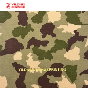 Yilong Fabric Factory Custom Design poliestere cotone Ripstop TAZ 90 Pattern tessuto mimetico per la svizzera Milispec Uniform