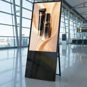 Tótem Digital Móvil con Pantalla LCD 4K FHD UHD, Reproductor Multimedia Publicitario con CMS Basado en la Nube para Uso en Tiendas y Metro - Product Image 1