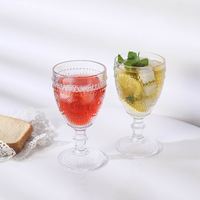 Vente en gros de gobelets à vin et à eau champagne ambré vintage pour fête de mariage gobelets en verre coloré