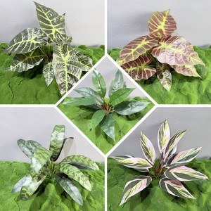 Feuilles de Taro Artificielles Meng Jie 30cm-100cm en PVC avec Base Gaufrée pour Décoration Intérieure et Arrangements Floraux - Product Image 2