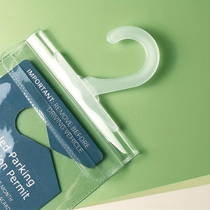 Bolsa de Almacenamiento Transparente de PVC con Gancho para Tarjetas de Discapacidad de Amazon, para Tarjetas de Estacionamiento Temporal - Product Image 1