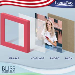 Cadre photo en bois MDF personnalisé, style simple pour salon et bureau, cadre photo mural gravé, fabrication au Cambodge - Product Image 4