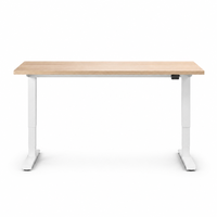 Bureau électrique commercial réglable en hauteur pour le travail assis-debout, poste de travail PC moderne en métal avec surface extensible