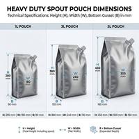 Pochettes personnalisées imprimées avec bec verseur pour détergent liquide 1L, 3L, 5L, sacs de recharge avec poignée pour adoucissant textile