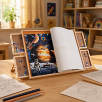 Table de puzzle en bois pliable personnalisable avec 6 tiroirs et couvercle pour le rangement et le tri des puzzles pour adultes