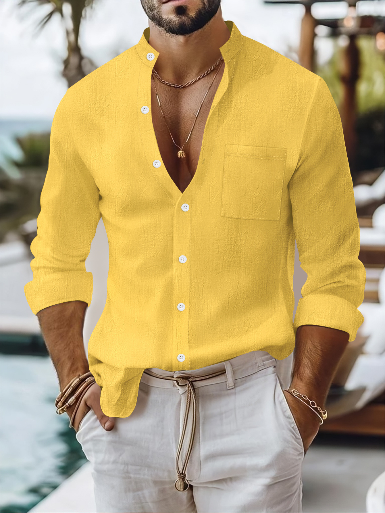 Chemise jaune
