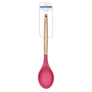 Ensemble d'ustensiles de cuisine rose 8 pièces Spatule antiadhésive <span class=keywords><strong>Fouet</strong></span> Pinces Résistant à la chaleur Outils de cuisine Manche en bois Coloré <span class=keywords><strong>Chef</strong></span> de maison - Product Image 3