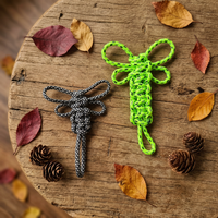 Pendentif libellule en paracorde fait main, porte-clés nœud chinois, tirette de fermeture éclair légère pour sac à dos, décoration, cadeau pour le camping et la randonnée
