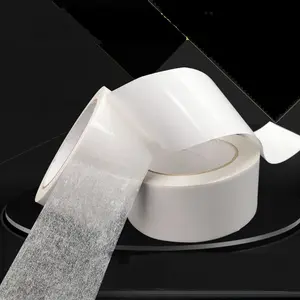 Good Quality Double Sided self stick Tissue glue Paper reusable tape 2.5cm 500m Length Solvent Adhesive Easy Tear-by-Hand tap