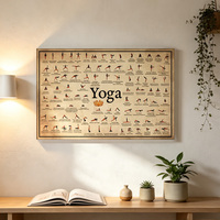 Tableau encadré sur toile, affiche vintage de yoga, tableau des poses de yoga, art mural pour la décoration intérieure
