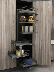 Modern <b>Kitchen</b> Steel Organizer Soft-Close Hinge165 Swing-<b>out</b> <b>Pull</b> Wire <b>Drawer</b> Basket Pantry Cabinet Storage For Tall Master - Product Image 1
