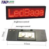 B1248 bleu led panneau de panneaux de message/led défilement message signe USB ordinateur logiciel Programmable plusieurs langues LED Badge
