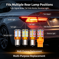 Ampoule LED 3030-35SMD3 pour voiture, 6000K blanc, ambre, rouge, multi-prises, clignotant, feu stop, feu arrière, 12V