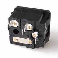 Adaptador Universal de Alta Calidad LZ-14-F2-3P, Enchufe de Corriente CA con 3 Tomas de 10A 250V, Latón/Cobre, Enchufe C14, CE para