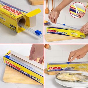 Cling Wrap 300 Ft X 12 In BPA-Free Microwave-Safe Food Grade PE Material <b>Kitchen</b> Use - Product Image 2