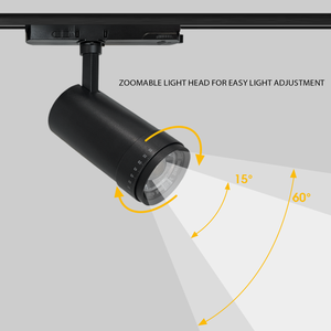 Luminaire intelligent à intensité variable TRIAC triphasé de qualité supérieure, spots LED pour rail 10W/20W/30W pour villa et hôtel - Product Image 2
