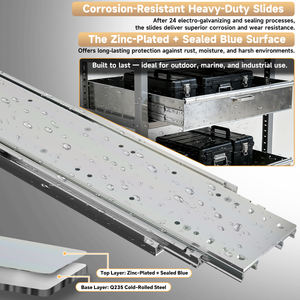 Glissières de tiroir à roulement à billes à double rangée, à extension complète, robustes, 76 mm, personnalisées AOLISHENG - Product Image 3