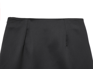 Shorts-<span class=keywords><strong>jupe</strong></span> décontractés noirs à fermeture éclair et dentelle pour femme – Idéal pour l'été - Product Image 5