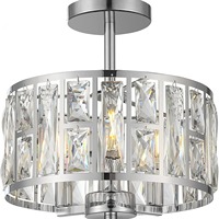 Lampe en fer et cristal de style américain, élégante, nordique, moderne, minimaliste, créative, éclairage de plafond pour salle à manger, chambre à coucher, salon