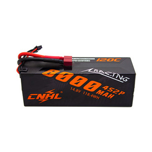 CNHL レーシングシリーズ 8000mAh 14.8V 4S 120C リポバッテリー ハードケースカー ディーンズプラグ付き - Product Image 1