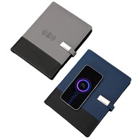 Carpeta multifuncional A5 para negocios, libro de carga inalámbrica, unidad Flash USB, Notebook, logotipo personalizado, regalos de oficina, Banco de energía, Notebook