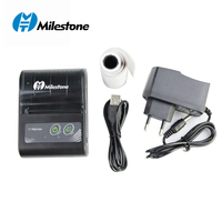 Imprimante thermique portable Milestone MHT-P10 Mini 58 mm pour reçus, batterie rechargeable, 203 dpi - TPV portable