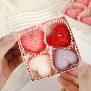 Paquete de 4 Velas Aromáticas de Cera de Soya Hechas a Mano con Forma de Corazón, Venta al por Mayor, Decoración para el Hogar, Bodas, San Valentín, Día de la Madre, Navidad - Product Image 3