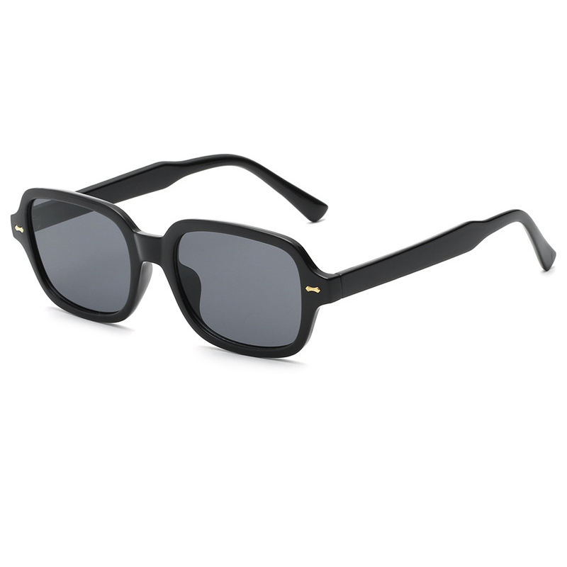 Hot Sale Retro Square Sun Glasses Custom Logo Small Plastic Frame Yellow Lens Fashionable Sunglasses for Men Women Wholesale