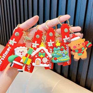 Porte-clés de Noël en série, pendentif aromathérapie, décoration de clé de voiture, porte-clés mignon Père Noël et Élan - Product Image 2