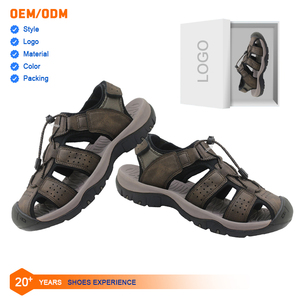 <span class=keywords><strong>Sandales</strong></span> <span class=keywords><strong>de</strong></span> <span class=keywords><strong>randonnée</strong></span> et <span class=keywords><strong>de</strong></span> marche pour hommes GRS, respirantes, en <span class=keywords><strong>cuir</strong></span> véritable, pour le printemps et l'été, idéales pour la plage, grandes tailles - Product Image 1