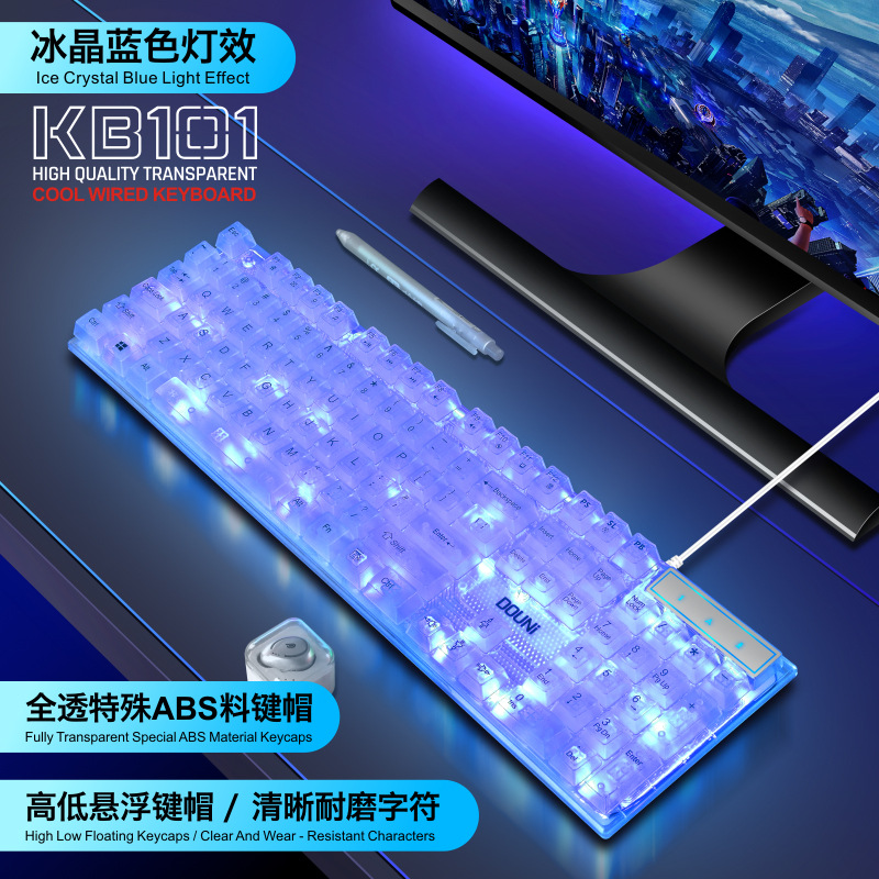 Teclado retroiluminado de luz azul Doni KB101