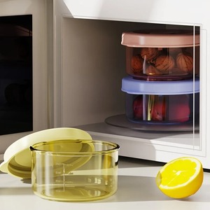 6/12 recipientes de 2 oz para aderezos de ensalada con tapas, a prueba de fugas, aptos para microondas, para loncheras, picnics, preparación de comidas y almacenamiento en la cocina. - Product Image 6