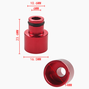 Adaptador de inyector de combustible de 14 mm de aleación de aluminio rojo para B16 B18 D16Z D16Y - Product Image 1