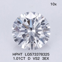 Diamante Cultivado en Laboratorio, Corte Excelente, Certificado IGI, 0.3-6ct, CVD HPHT, VVS VS, Forma Redonda, Suelto