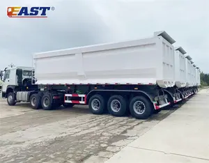 EAST 3axle 4axle 5axles Rear Dump Tipper Truck Trailer 100 Ton Tipper Trailer 3 Axle Dump Semi Trailer