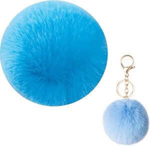 Lot de 8 porte-clés pompons doux en fausse fourrure moelleuse, accessoires de sac colorés pour femmes et filles - Product Image 3