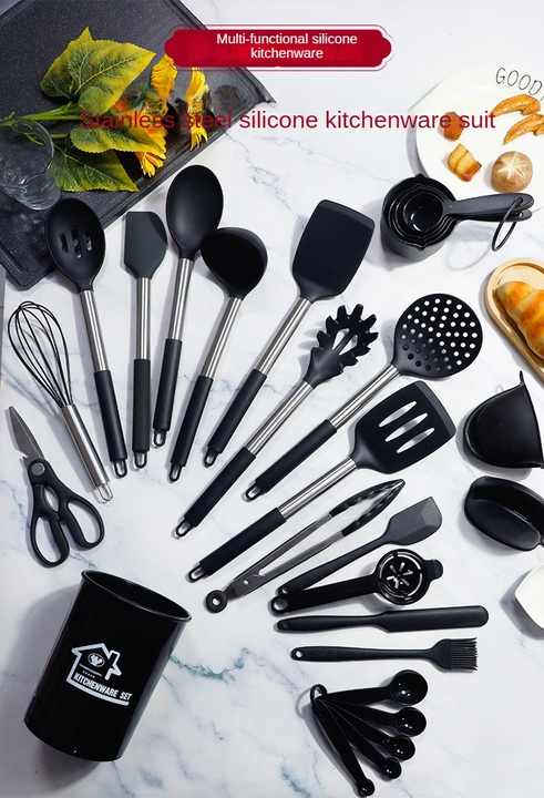 12-Piece Non-Stick Kitchen Utensils Set High-Temperature Resistant ...