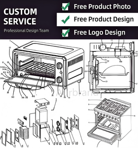 Horno Eléctrico Comercial para Panadería, Protección contra Sobrecalentamiento, Placa Desmontable para Uso Doméstico o Comercial, Bandejas y Rejillas, Compatible con OEM/ODM - Product Image 3