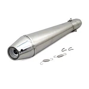 38-51Mm Chrome Rvs Uitlaat Uitlaat Slip Voor 125cc-1000cc Straat/Sport/Racing/Scooters Fiets atv