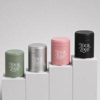 Boîte à thé matcha en fer blanc hermétique avec couvercle à vis, personnalisable OEM/ODM avec impression de logo, scellage interne