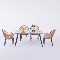 Sofa de patio en rotin personnalisé moderne Ensembles de jardin Chaise de luxe Chaise d'extérieur Chaise d'extérieur en rotin