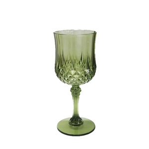 विंटेज डायमंड पैटर्न रंगीन प्लास्टिक लाल शराब कॉकटेल के लिए आधुनिक सादगी डिजाइन पार्टी 201-300 मिली - Product Image 5