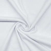 Tissu côtelé uni 2x2, 95% polyester 5% élasthanne, tissu côtelé pour chemises