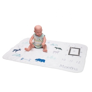 Haute Qualité 100% Polyester Bébé <span class=keywords><strong>Couverture</strong></span> Mensuelle D'étape - Product Image 1
