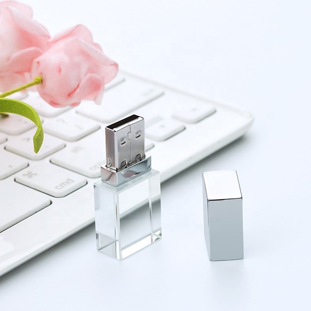 Creative Crystal USB Flash Drives Custom logo Memory Stick Wedding Gift Pen Drive 2GB-128GB Thumb Clé USB Mini Bulk Stick U Disk