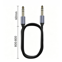 Câble de guitare de haute qualité 6,5 mm (1/4 pouce) mâle, conducteur plaqué or en PVC, cordon audio stéréo pour HDTV, voiture, ordinateur et microphone