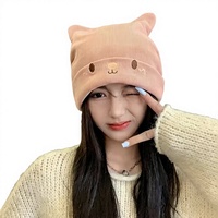 Gorro Postparto Transpirable, Cómodo y Resistente al Viento, Gorro de Maternidad Elegante de Punto Jacquard con Dibujos Animados para Mujer