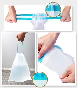 ถุงขยะแบบมีเชือกผูก ผลิตจากพลาสติก PE รีไซเคิลได้ เป็นมิตรต่อสิ่งแวดล้อม (แบบกำหนดเองได้) - Product Image 3