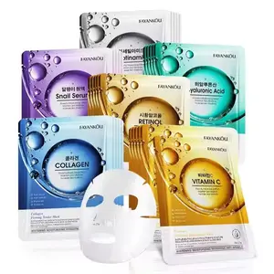 FAYANKOU Vitamin C Snail Collagen Hyaluronic Acid Facial Sheet Mask Factory Wholesales Moisturizing Hydrating Retinol Face Mask